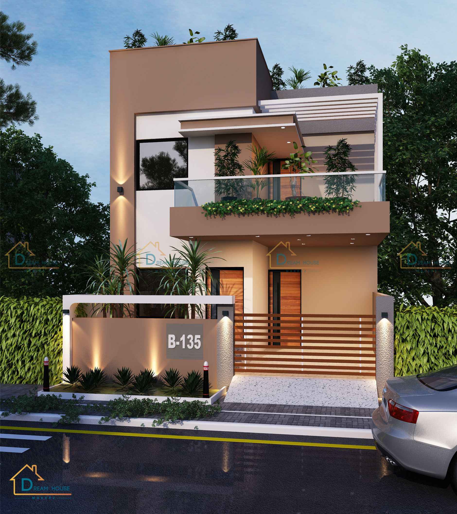 Duplex Modern Residential House Design