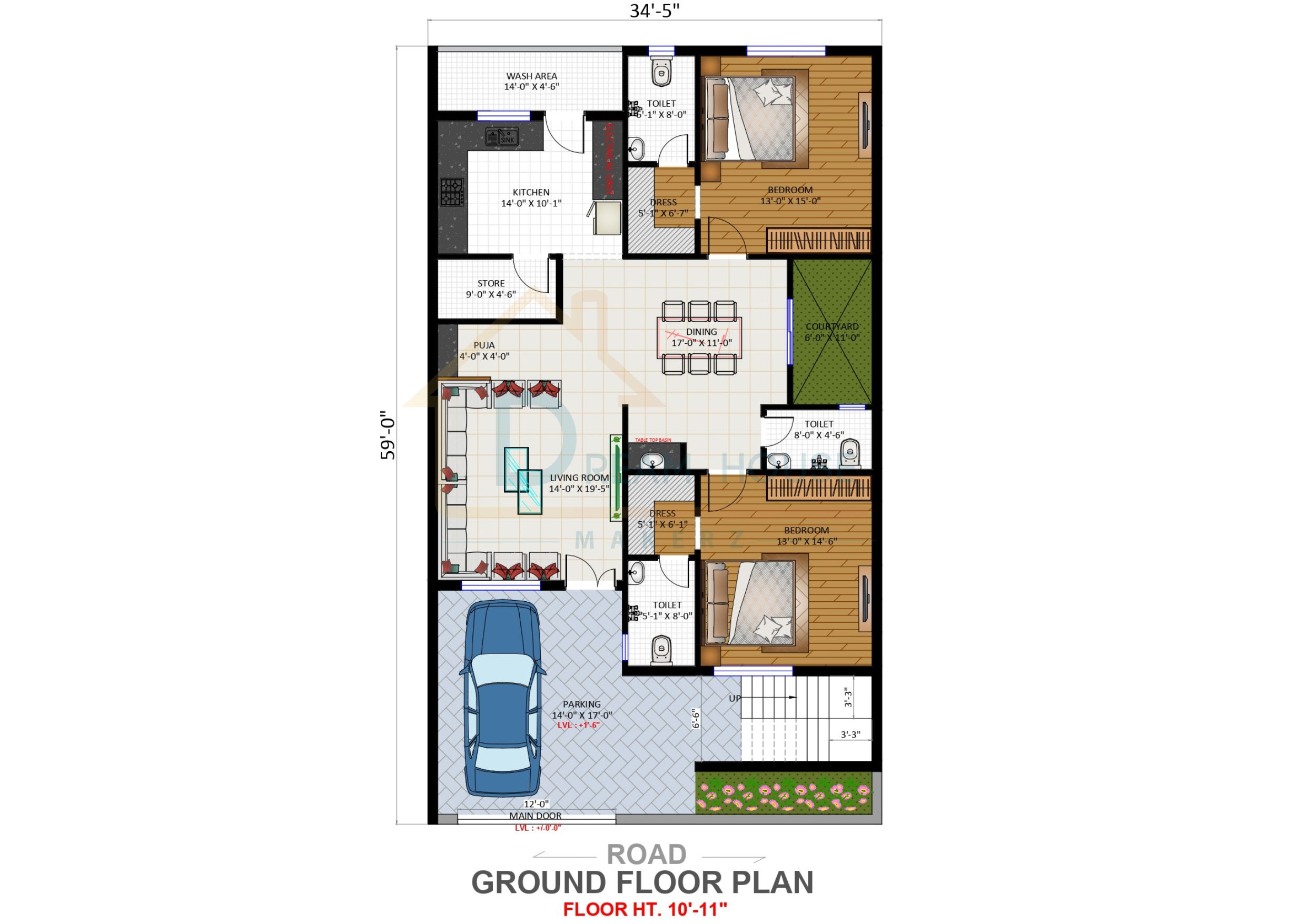 Modern Residential House Plan