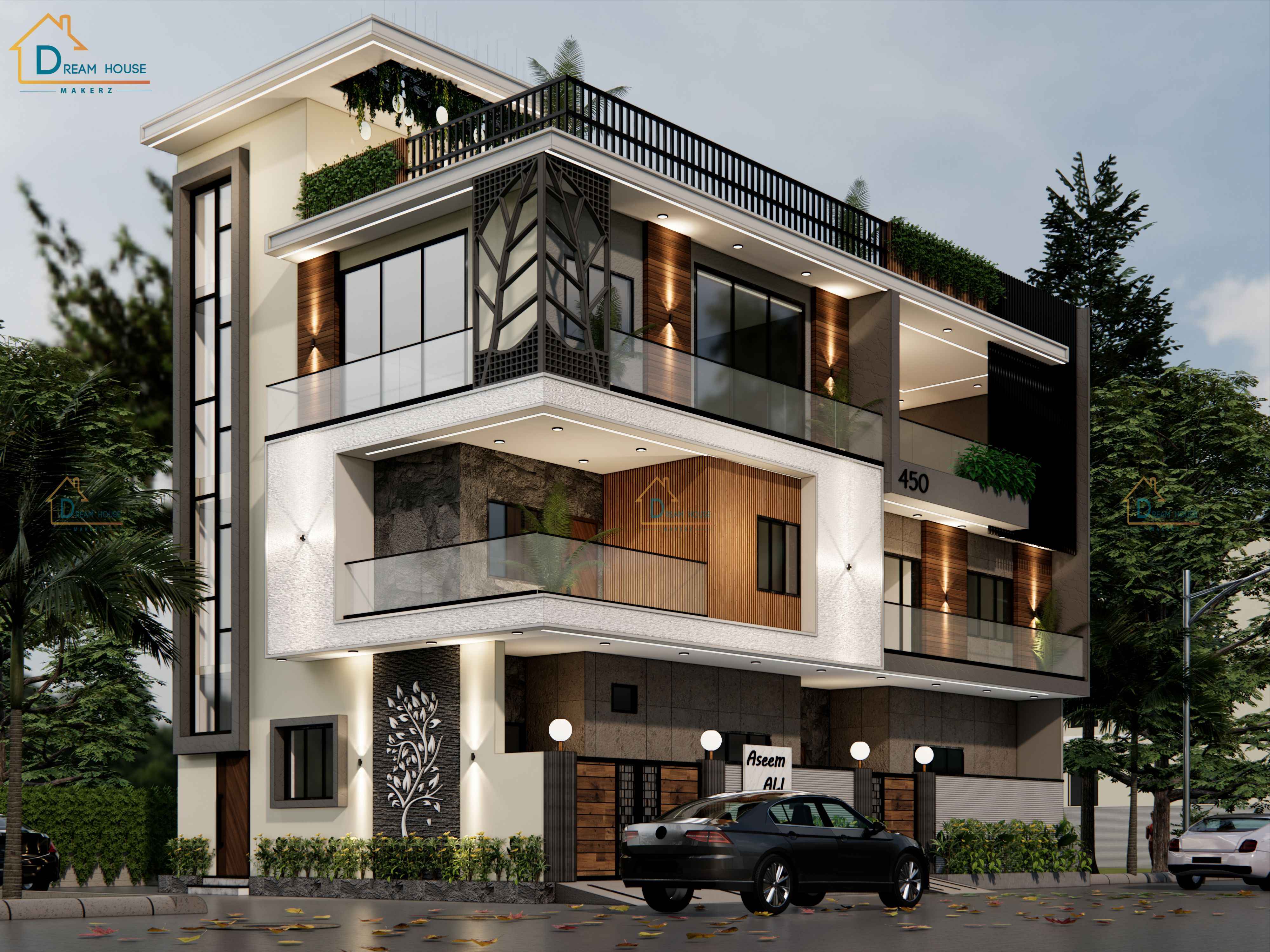 Triplex Modern Residential House Design