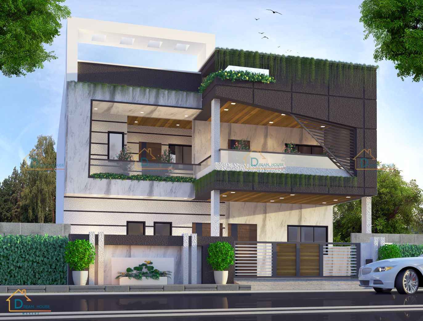 Duplex Modern Residential House Design