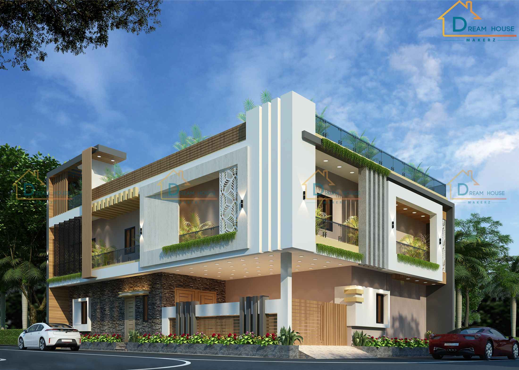 Duplex Modern Residential House Design