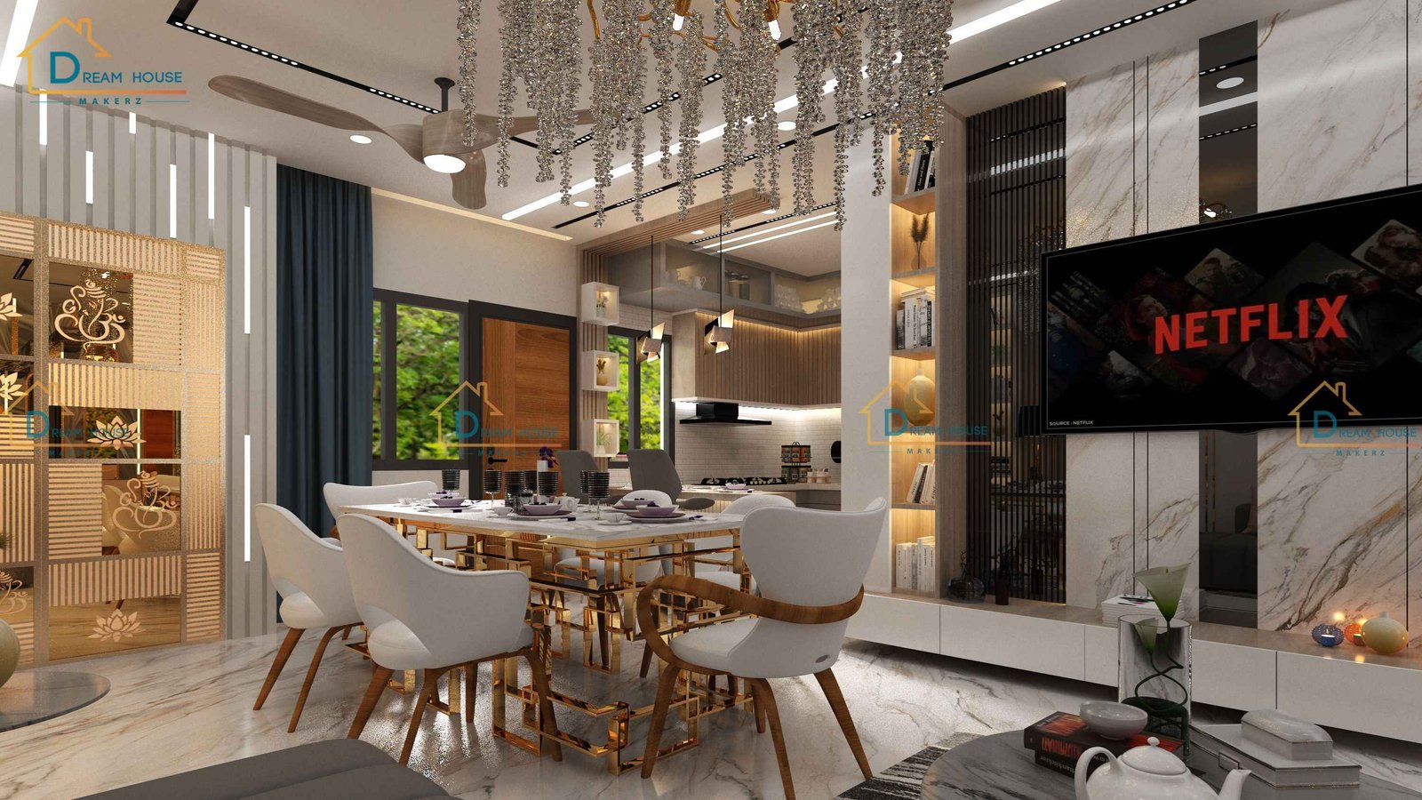 Modern Living Dining Interior Design