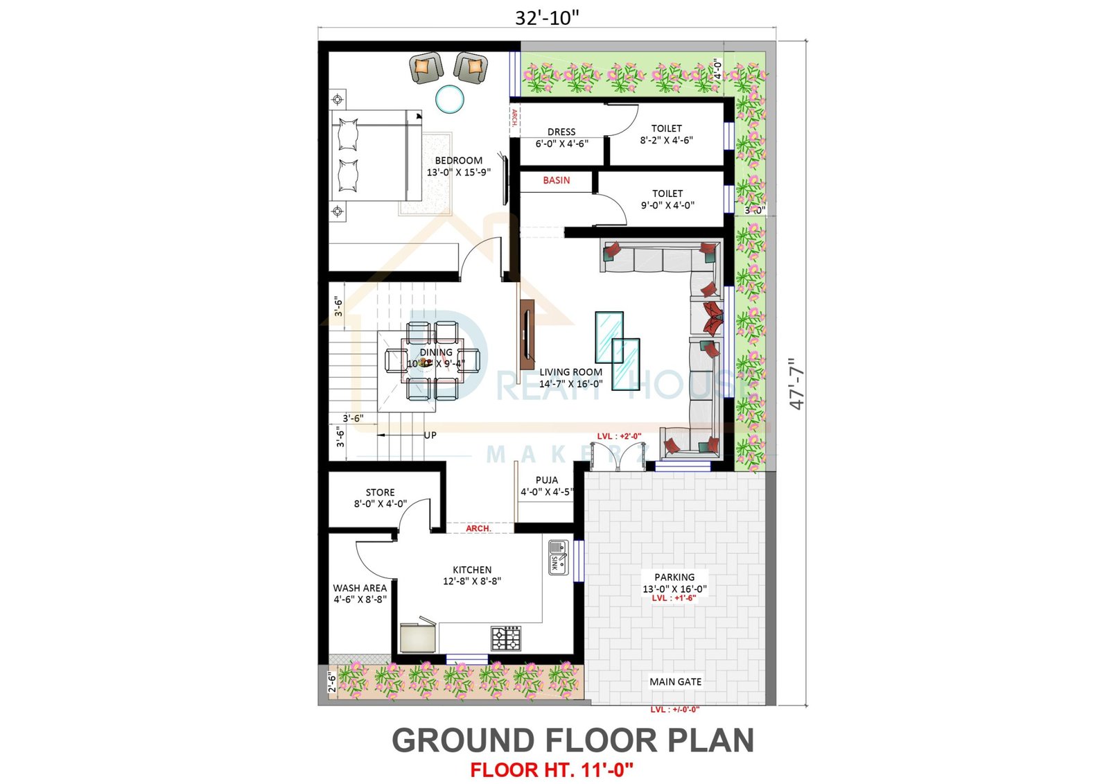 Modern Spacious House Plan