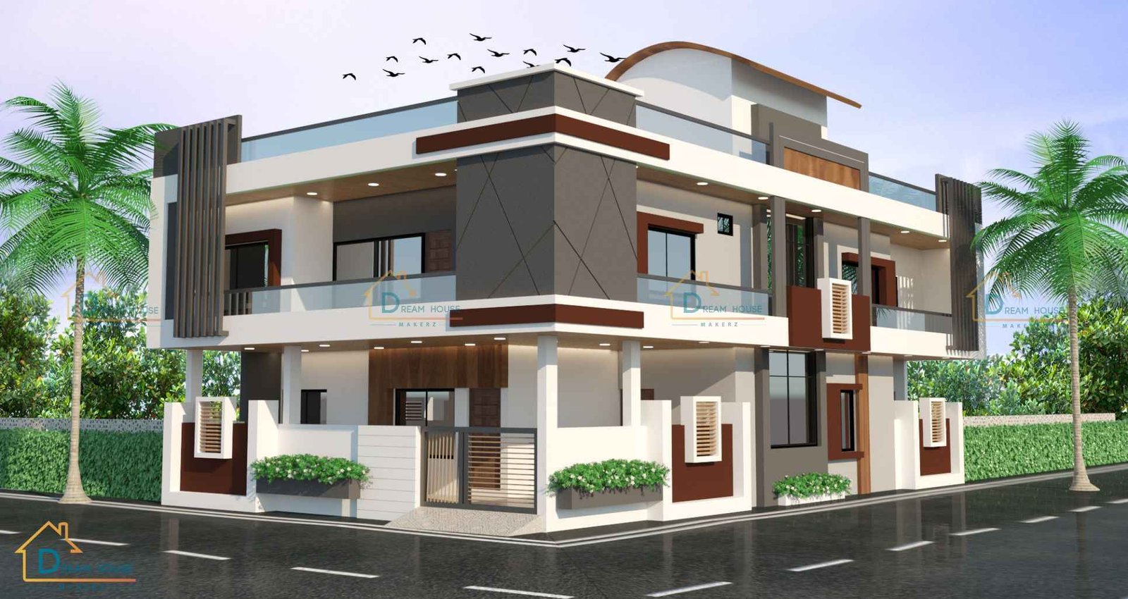 Duplex Modern Residential House Design