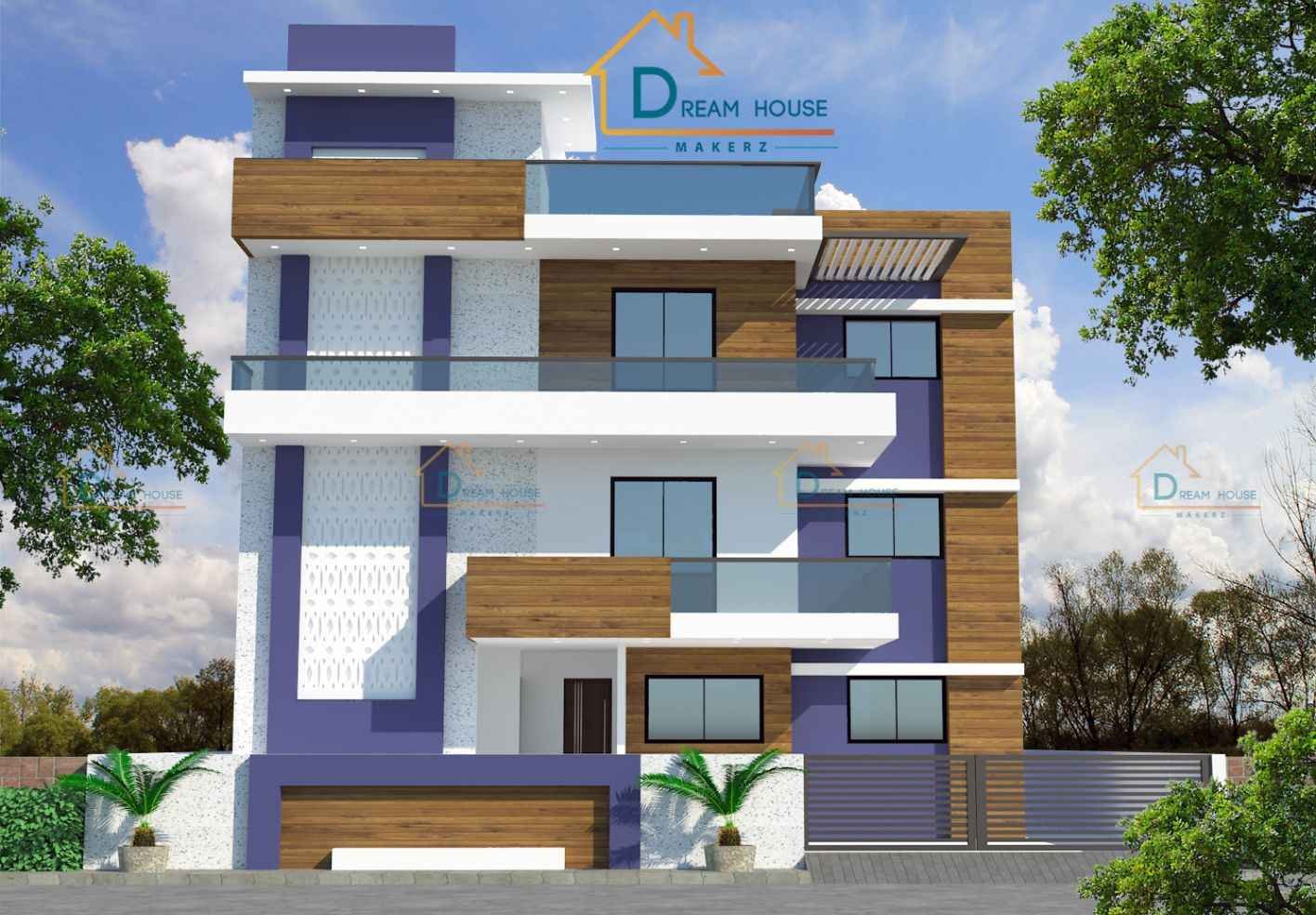 Triplex Contemporary Residential House Design