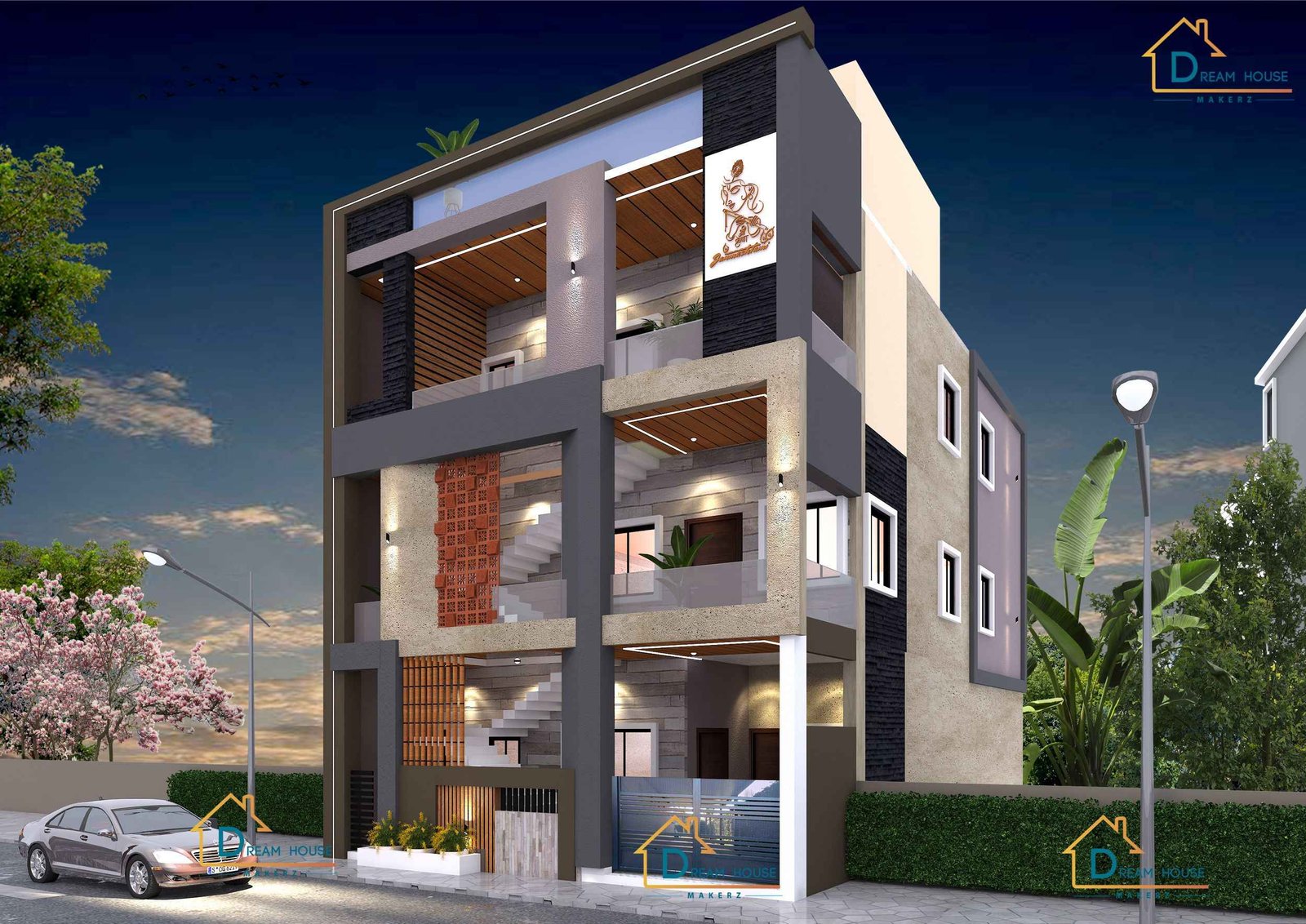 Triplex Modern Residential House