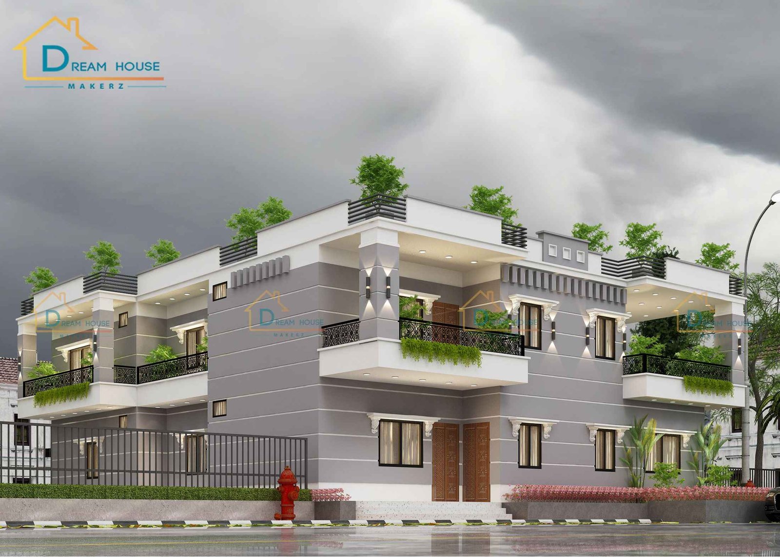 Duplex 6 BHK Modern Bungalow Design