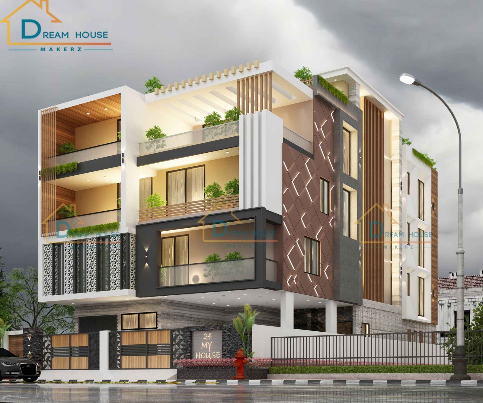 Ground + 3 Ultra-Modern Residential House