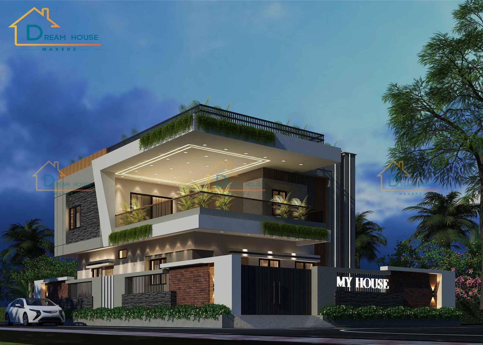 Duplex Elegant Bungalow Design