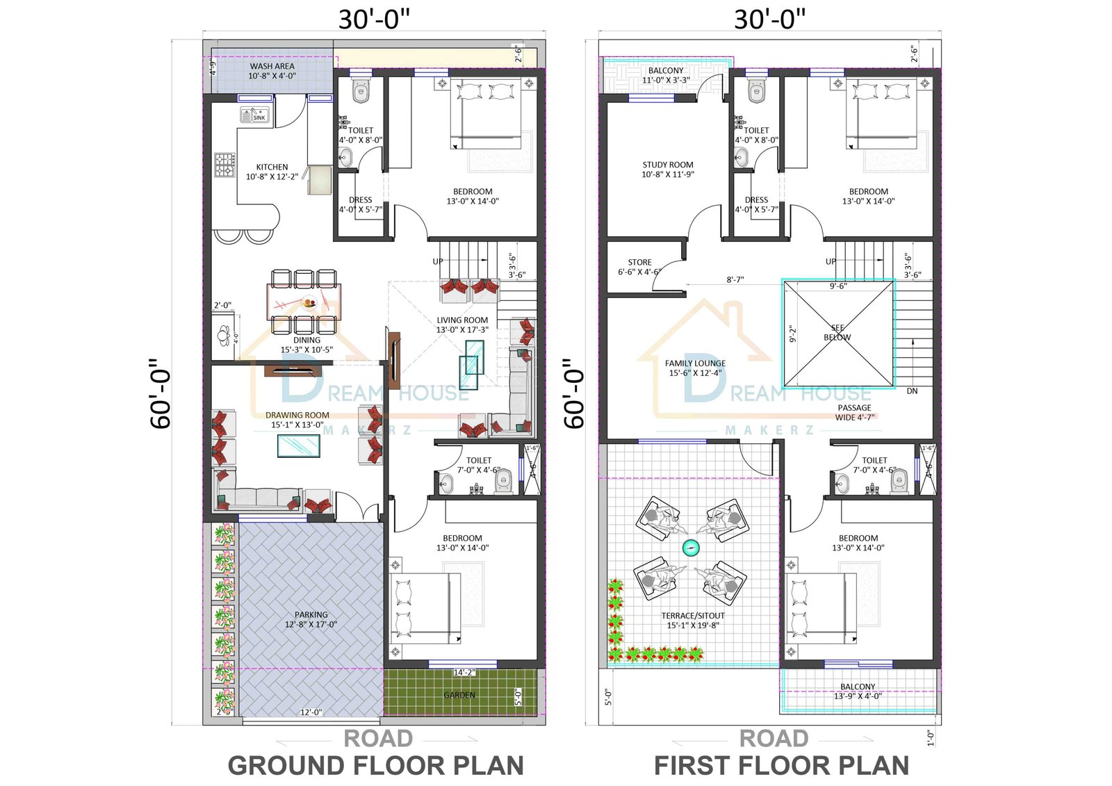 Duplex 4-BHK Modern House Plan