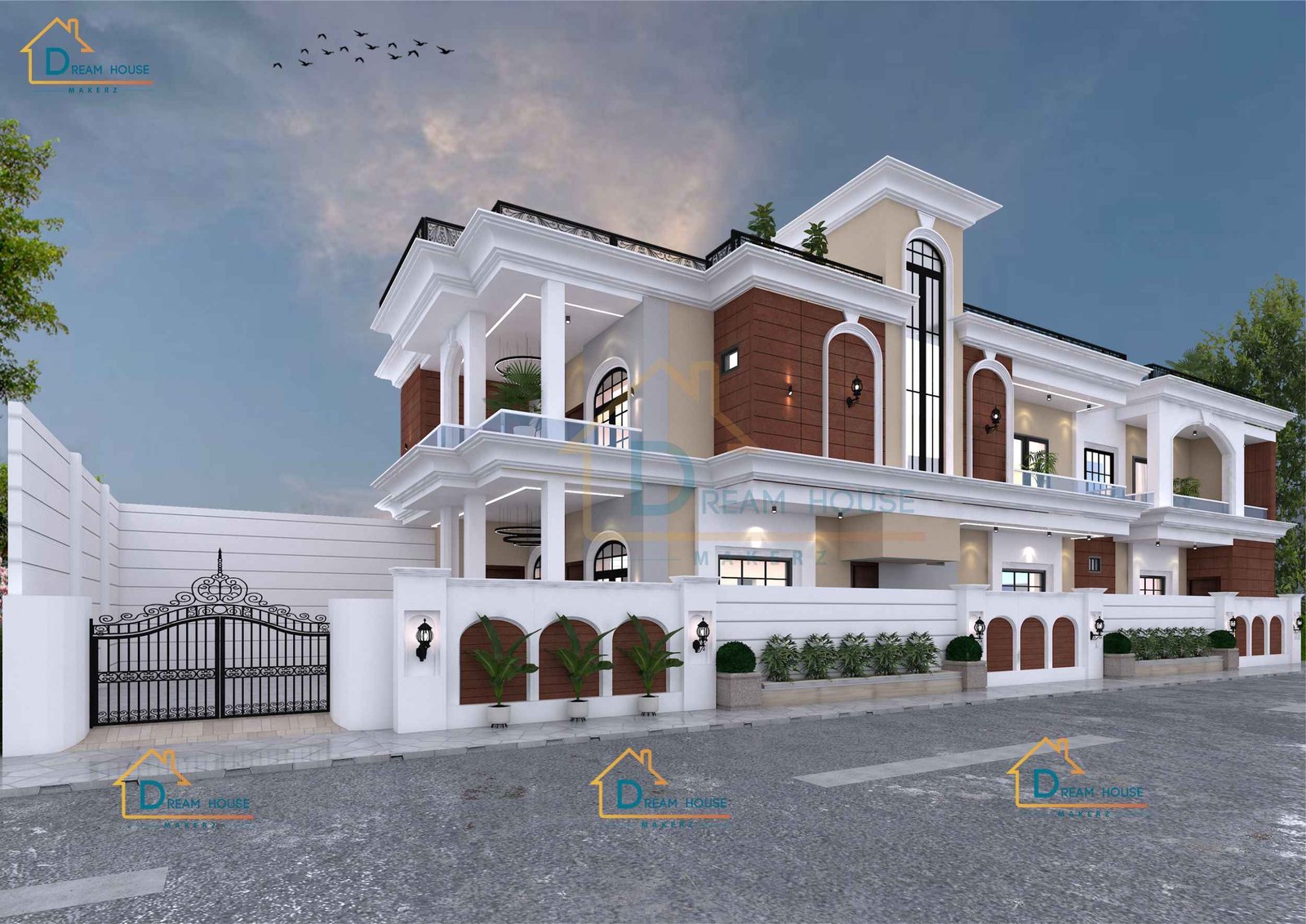 Duplex Traditional Villa Design