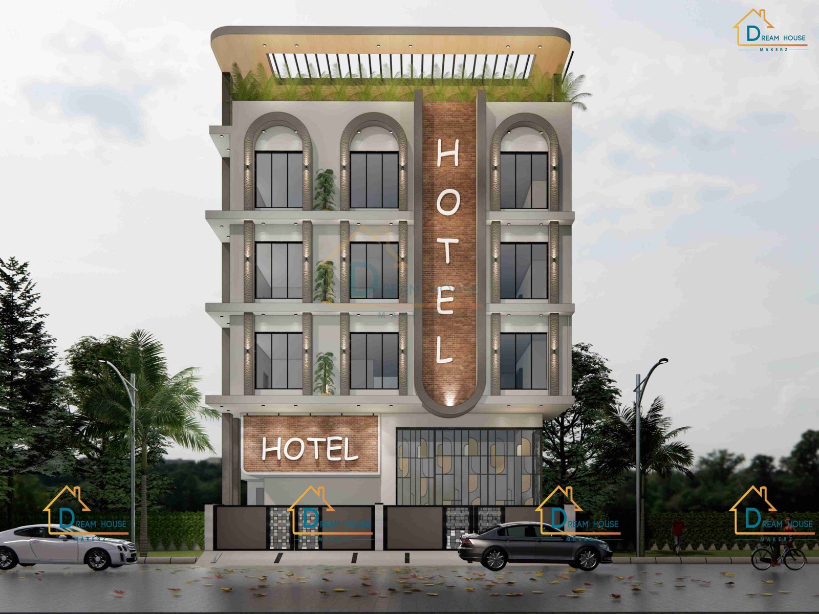 Ground + 3 Floor Hotel Design