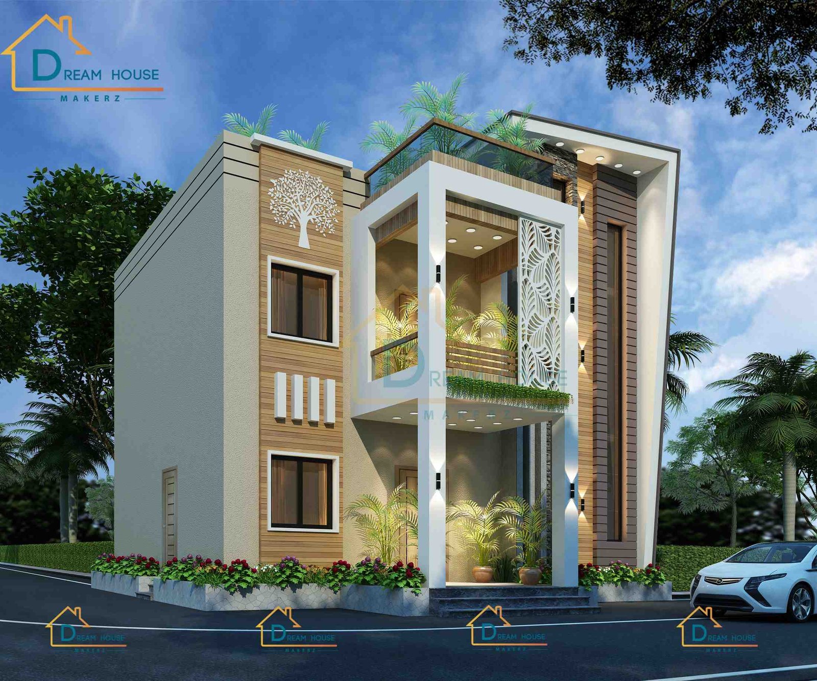 Duplex Modern Residential House Design